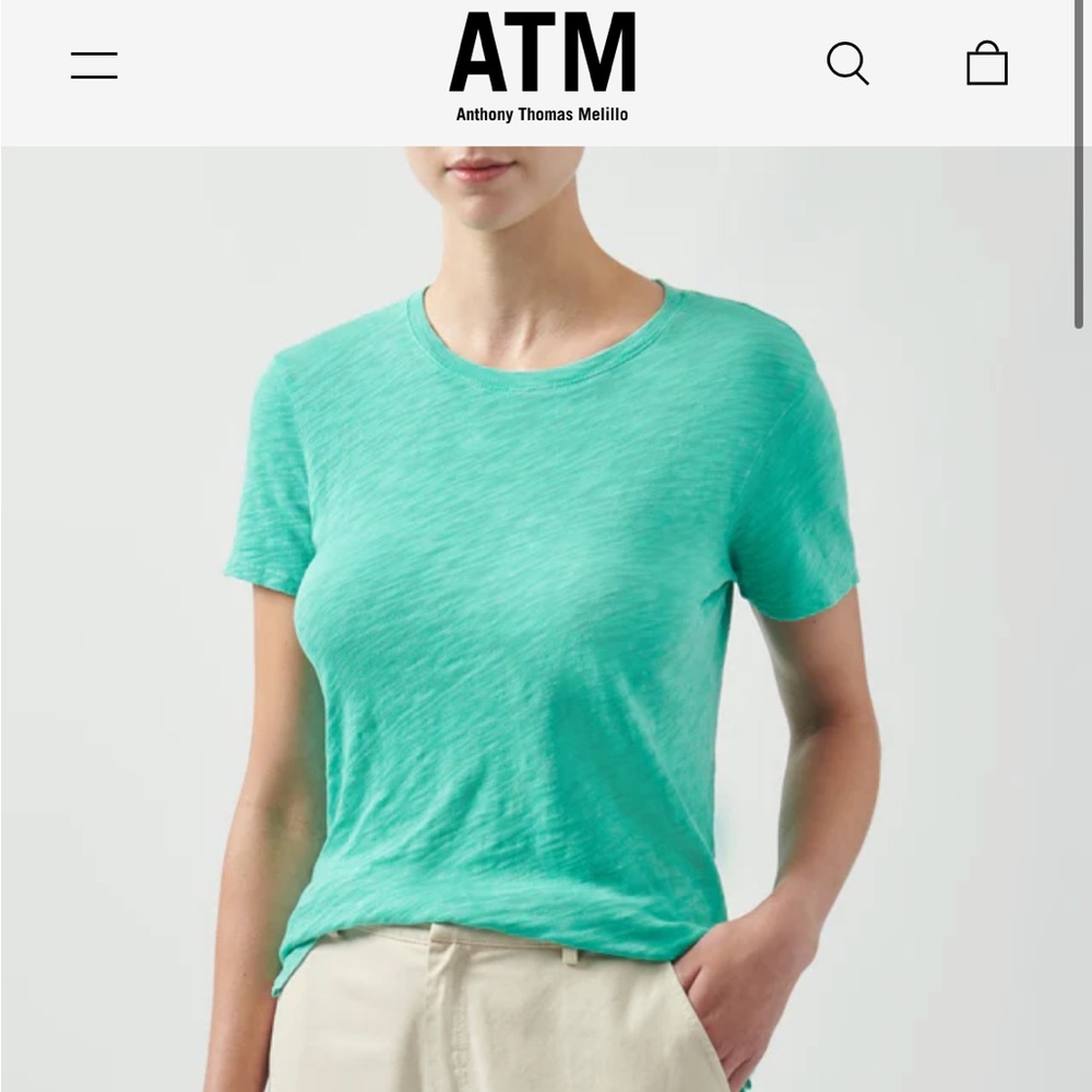 ATM Slub Jersey Schoolboy Crewneck Green
